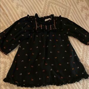 Doen Toddler Dress Navy Blue Floral - Size 2T